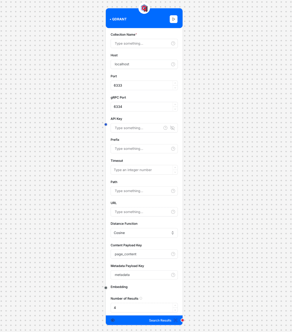 Qdrant Configuration Interface