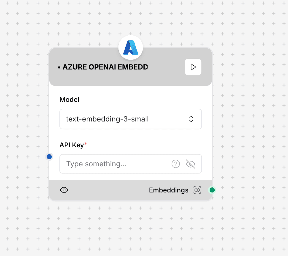 Azure OpenAI Embeddings Component