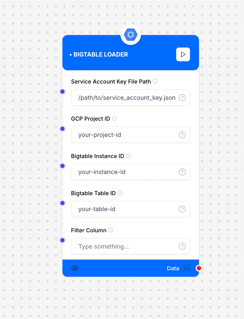 Bigtable Loader Interface