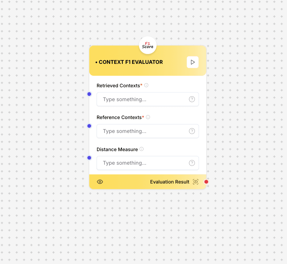 Context F1 Evaluator Component