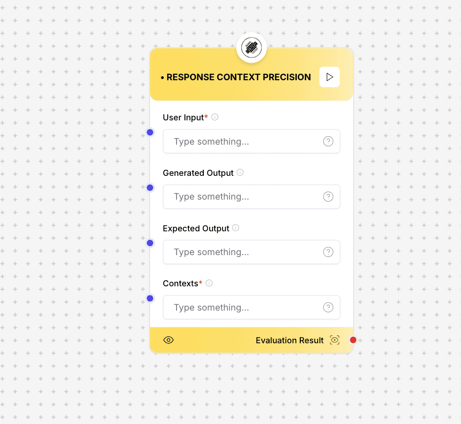 Response Context Precision Evaluator Component