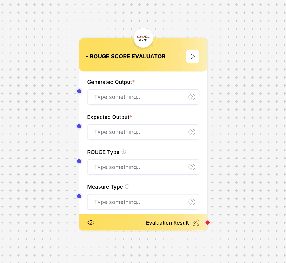 ROUGE Score Evaluator Component