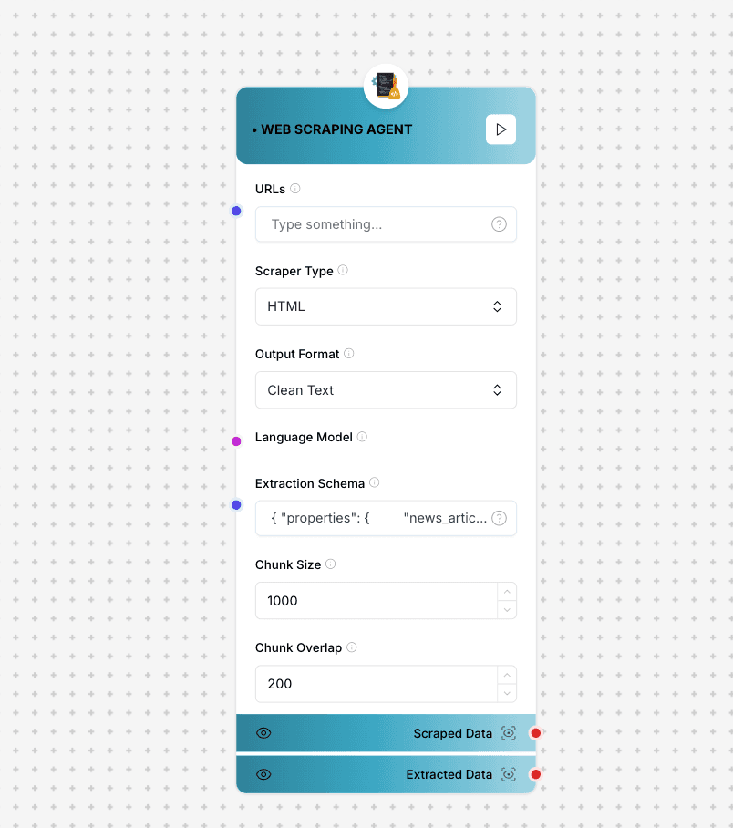Web Scraping Agent Component