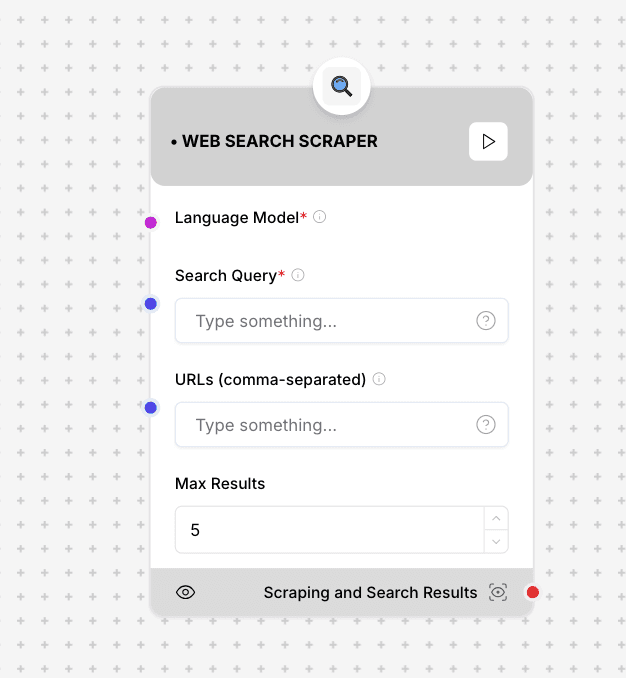 Web Search Scraper Component