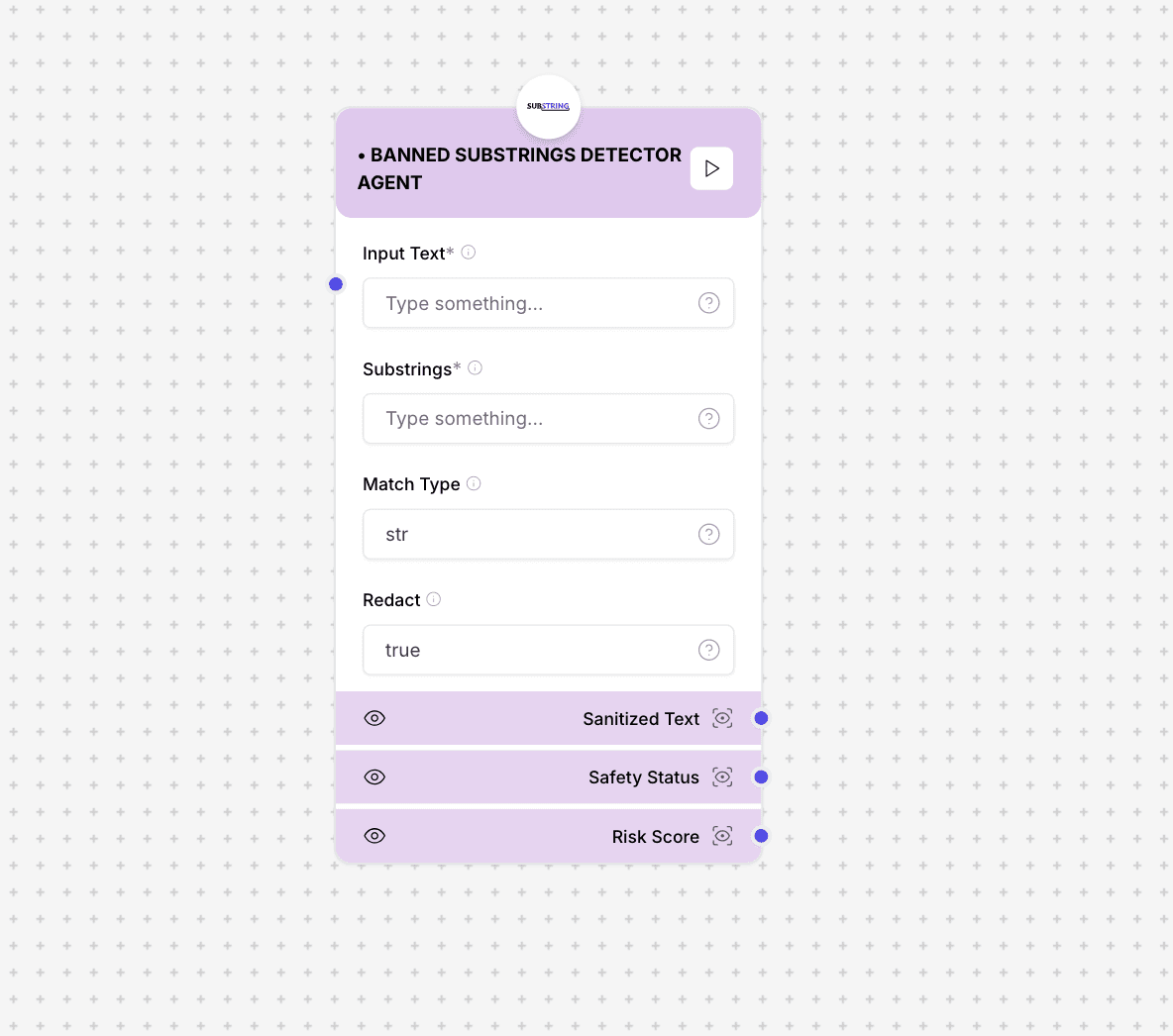 Ban Substrings Component