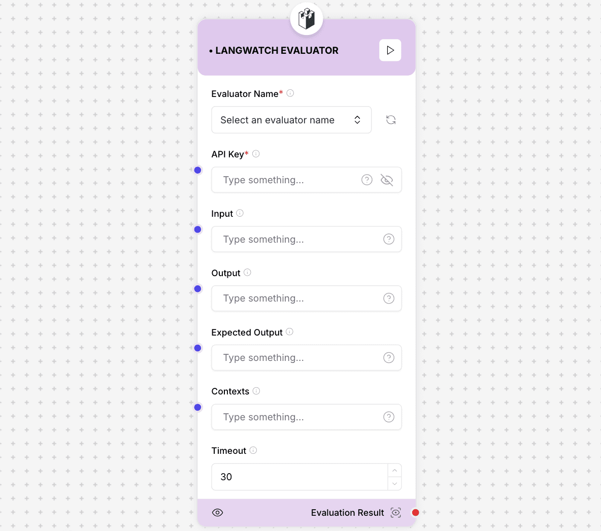 LangWatch Evaluator Component