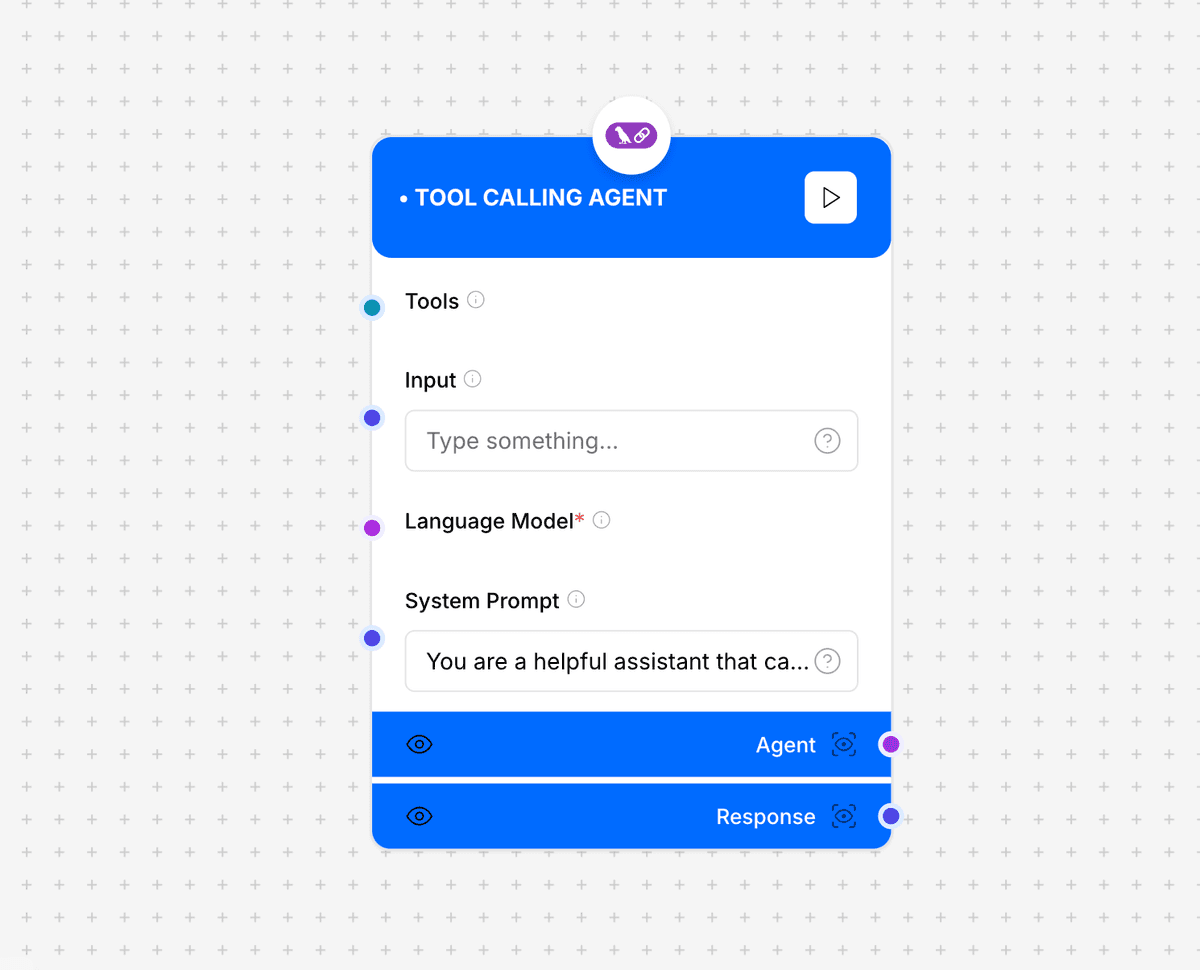 Tool Calling Agent Component