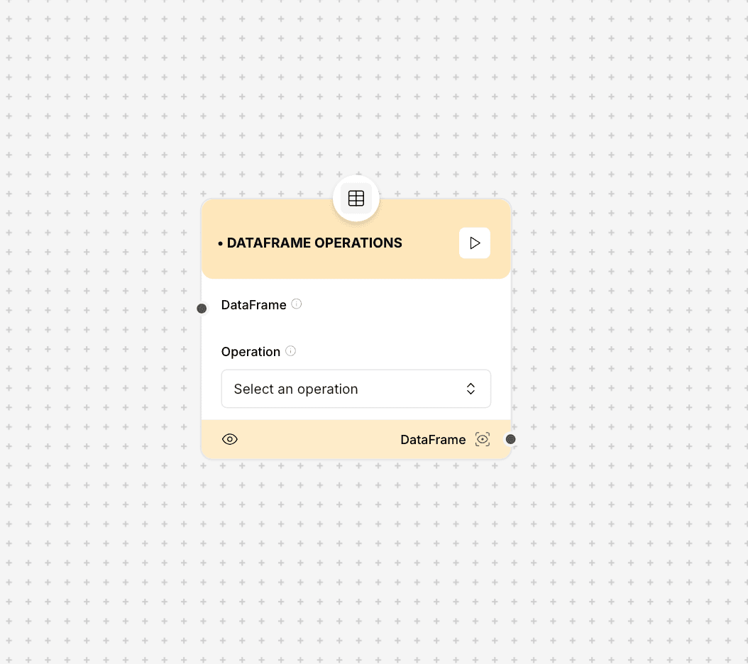 DataFrame Operations Component