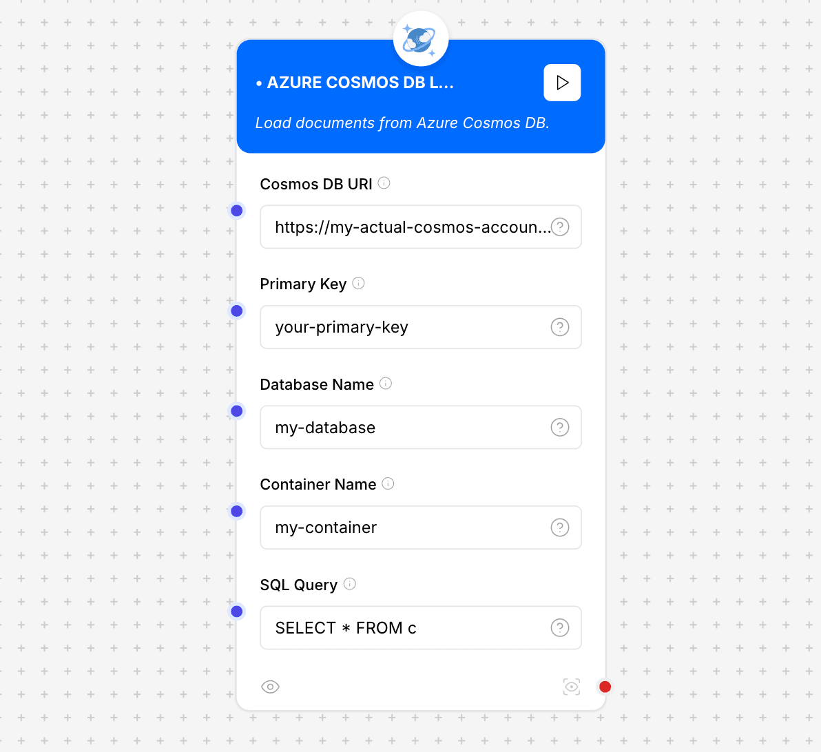 Azure Cosmos DB Connector Interface