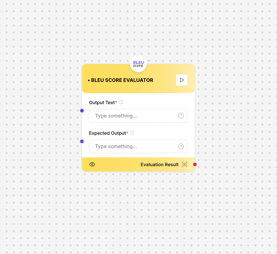 BLEU Score Evaluator Component