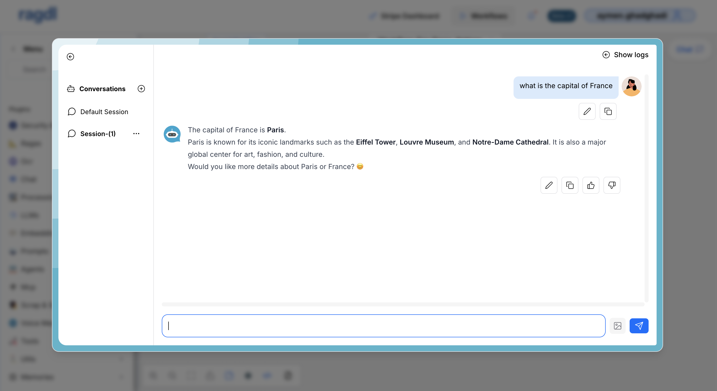 Chat Interface Example